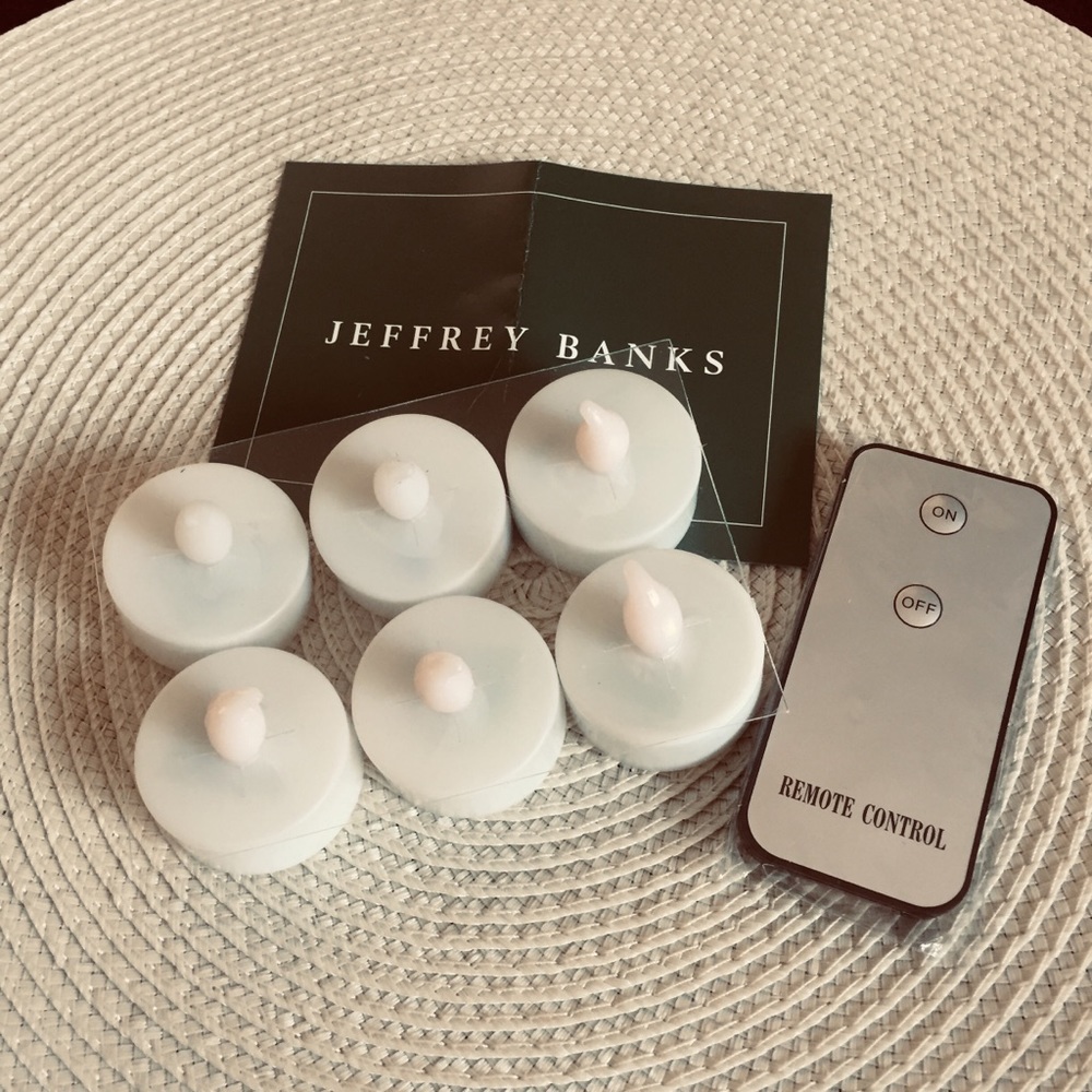 Set of 6 LED flameless tea light candles remote Stocking stuffer